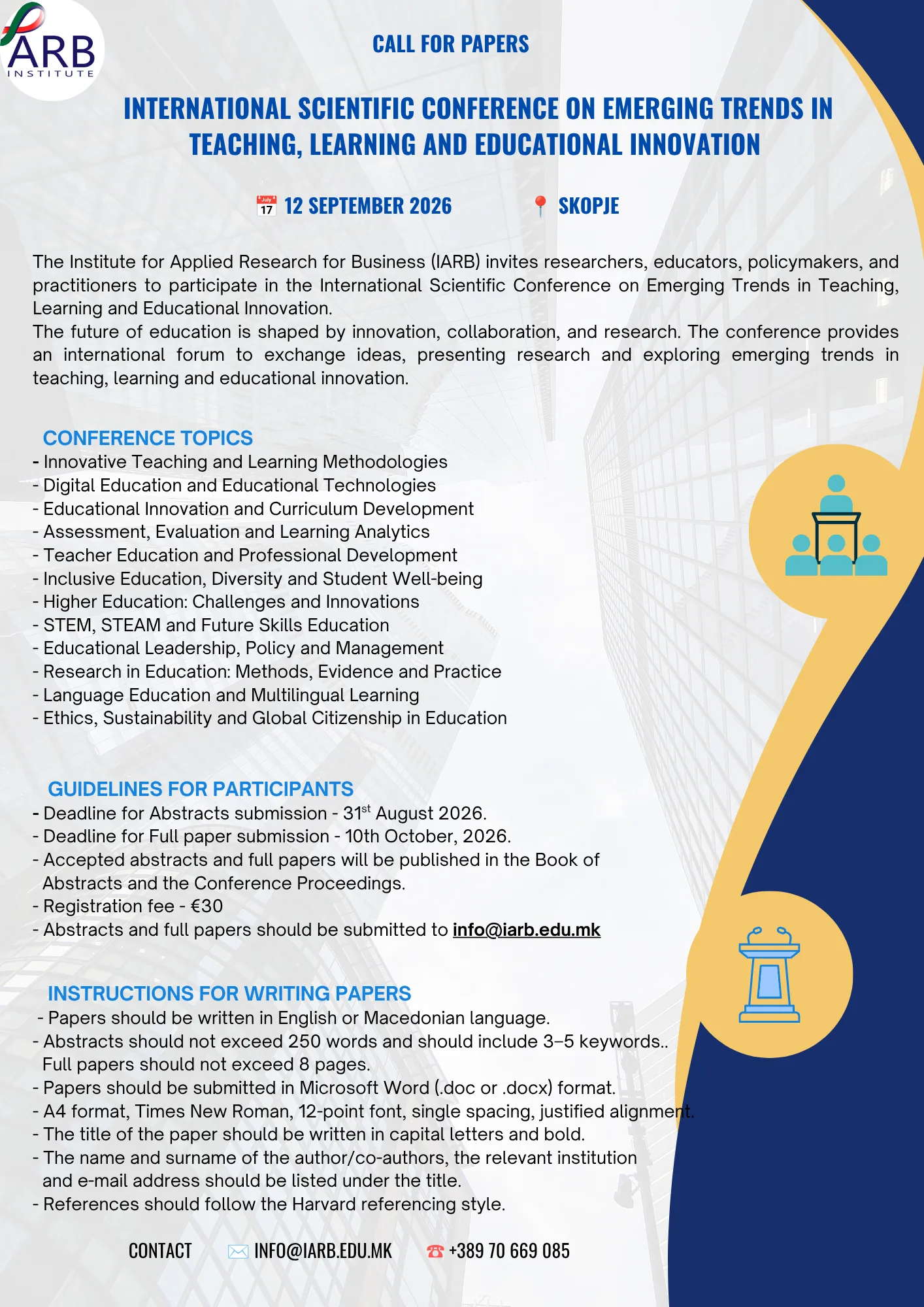 International Scientific Conference on Emerging Trends in Teaching, Learning and Educational Innovation